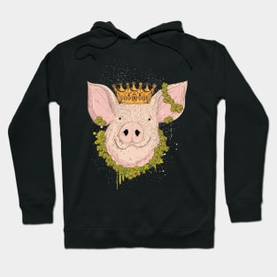 Lucky pig with crown Hoodie